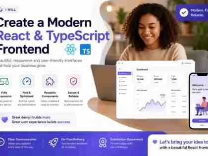 I Will create a modern React and TypeScript frontend
