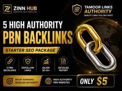 I Will Provide 5 DA/DR 30-50+ PBN Dofollow Backlinks as a Starter SEO Authority Package