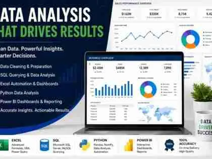 I Will build Power BI dashboards and perform data analysis using Excel SQL and Python