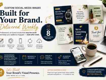 I Will Create Custom Social Media Images for Your Brand Every Week
