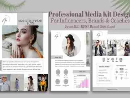 I will design a professional media kit, press kit and EPK for influencers and brands
