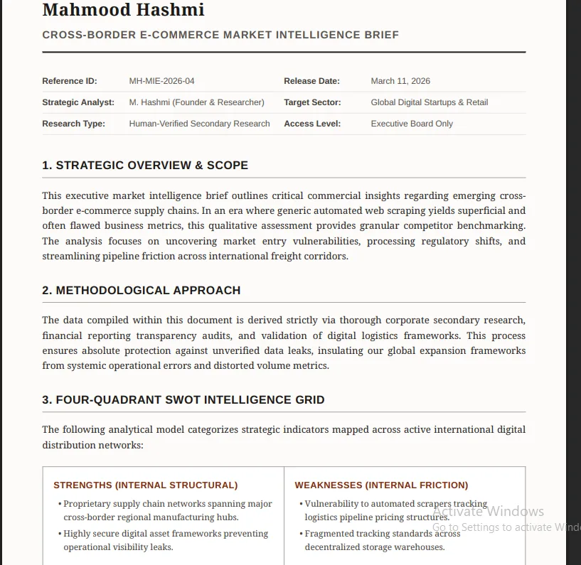 Cross-Border E-Commerce Market Research Report