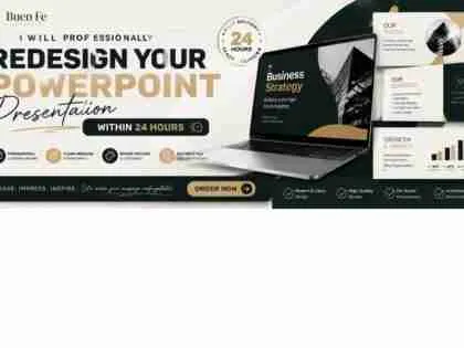 I Will professionally design your PowerPoint presentation within 24 hours