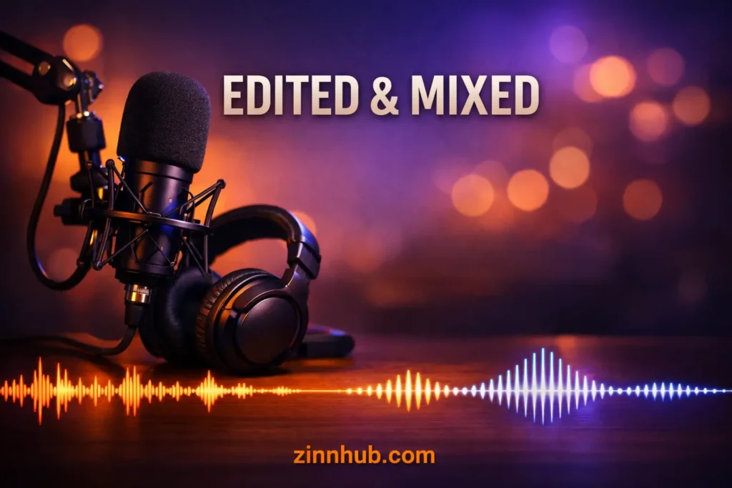 I will edit and clean up fifteen minutes of your podcast