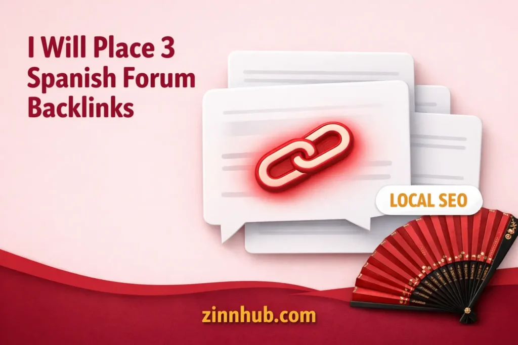 I will place three spanish forum backlinks for local seo
