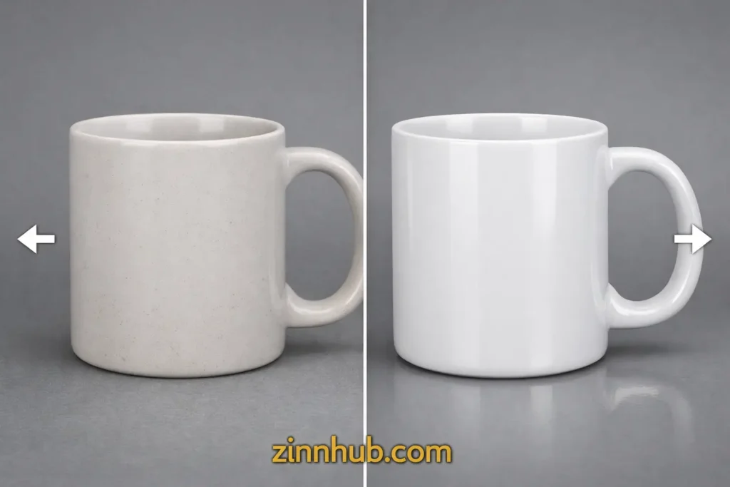 Before and after retouch sample