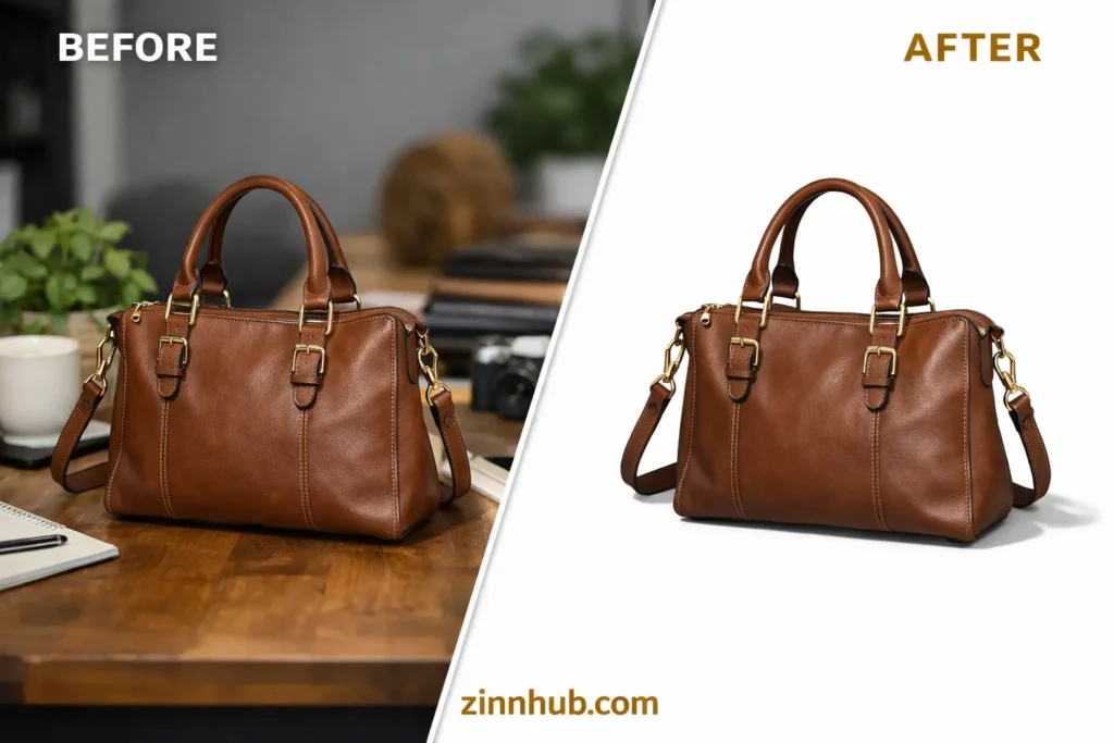 Cutout before and after sample