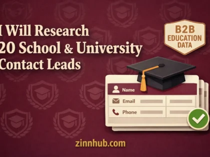 I Will Research Twenty School And University Contact Leads 2 I Will Research Twenty School And University Contact Leads — Available On Zinn Hub