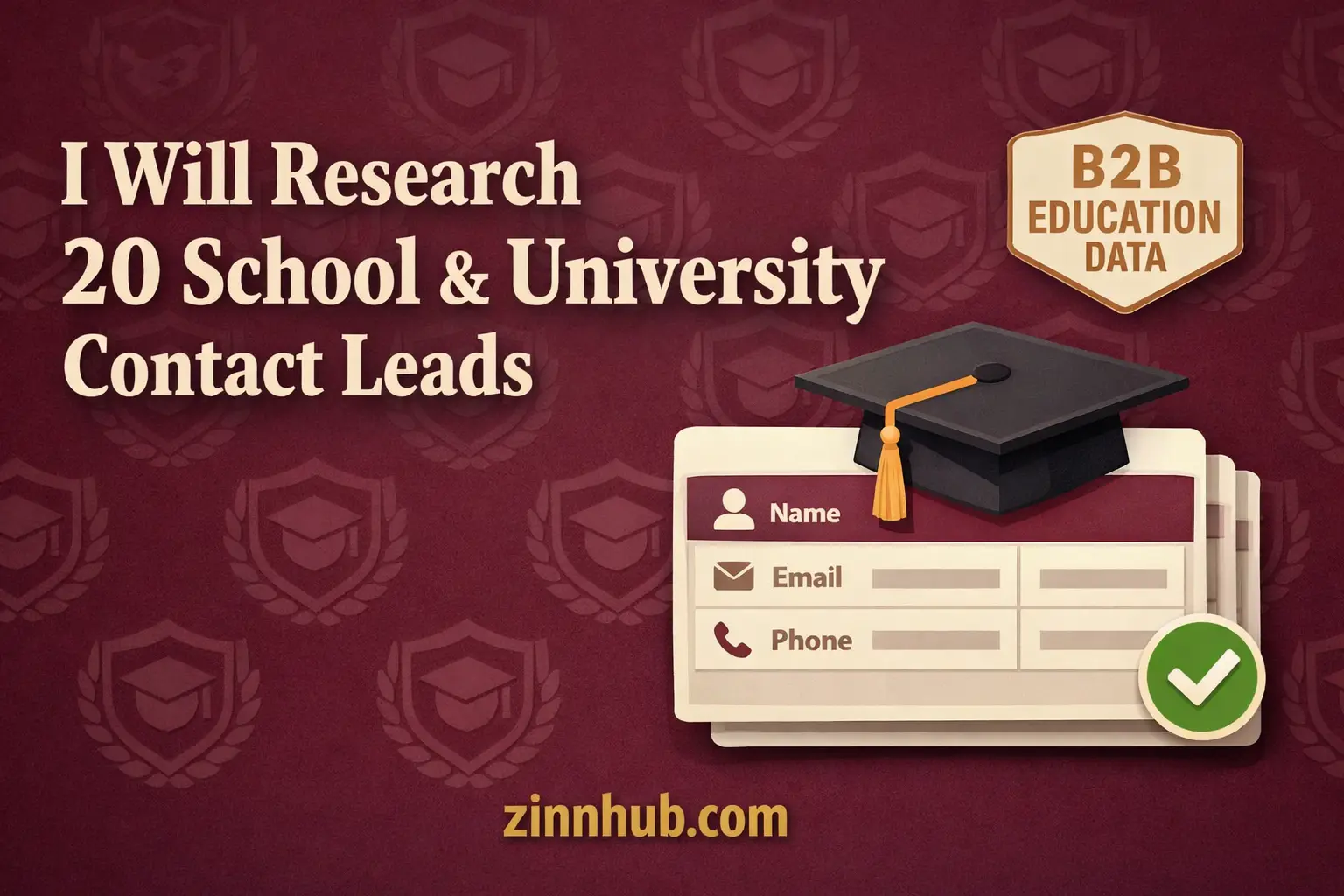 I Will Research Twenty School And University Contact Leads 1 I Will Research Twenty School And University Contact Leads — Available On Zinn Hub