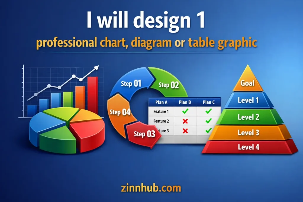 I will design 1 professional chart, diagram or table graphic