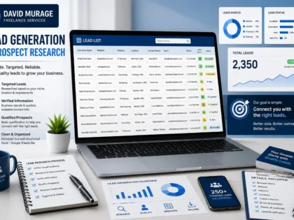I Will build a targeted lead list and research qualified prospects for your business