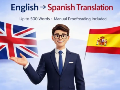 I Will translate 500 Words — English ↔ Spanish + Proofreading