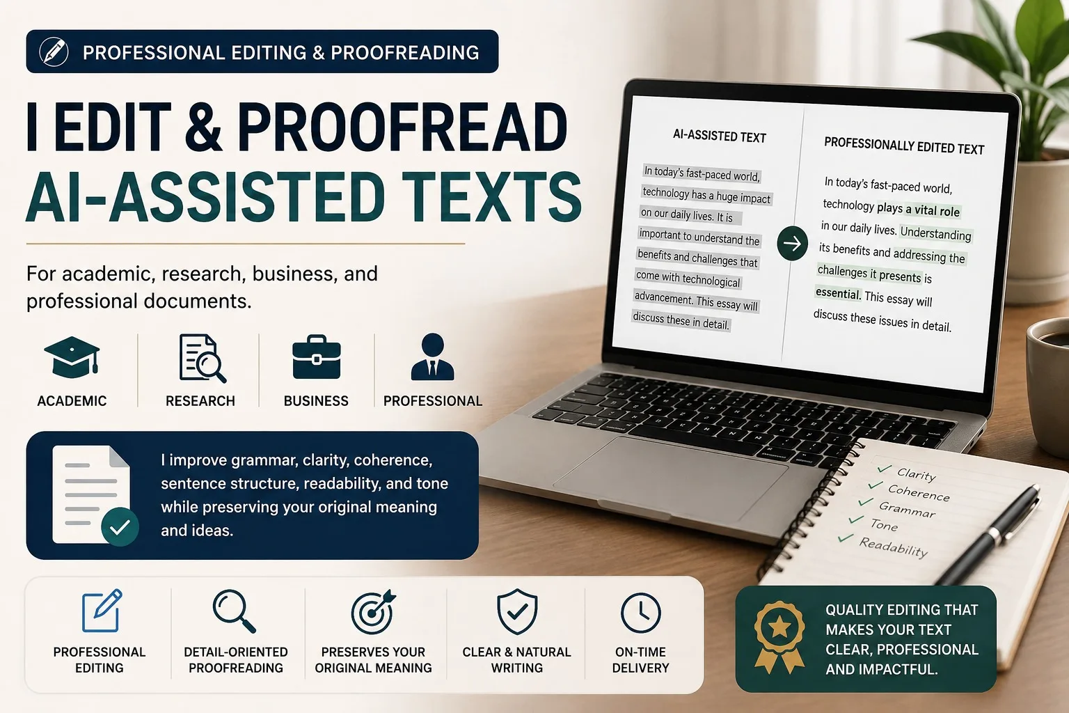 I Will Edit And Proofread Your Ai-Assisted Text For Academic And Professional Use 2 I Will Edit And Proofread Your Ai-Assisted Text For Academic And Professional Use - Image 2