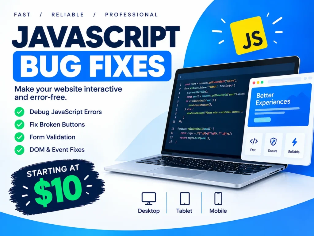Veb-saytingizdagi JavaScript xatolarini tuzataman
