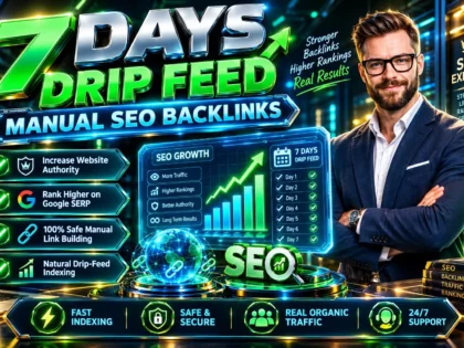 I Will Deliver 450 Manual Dofollow Backlinks with 7 Days Dripfeed Strategy