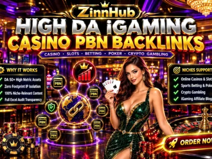 I Will Provide High DA iGaming Casino PBN Backlink Services for Gambling SEO