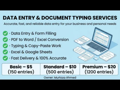 Voi efectua introducere precisă de date, conversie PDF și tastare de documente &icirc;n Excel sau Word