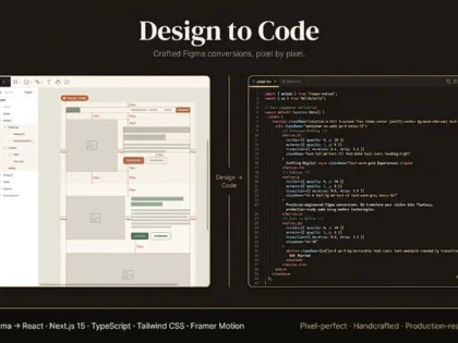 I Will convert your Figma design into pixel-perfect React, Next.js or Vue code