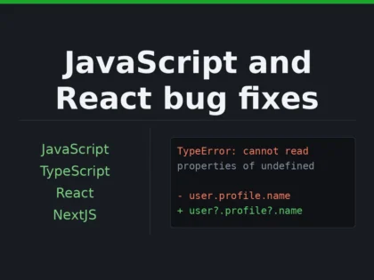 Aayusin Ko Ang Isang Bug Sa Iyong Javascript, React O Node.js Web App 2 Aayusin Ko Ang Isang Bug Sa Iyong Javascript, React O Node.js Web App — Available Sa Zinn Hub