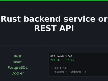 I Will build a Rust REST API or backend service with axum