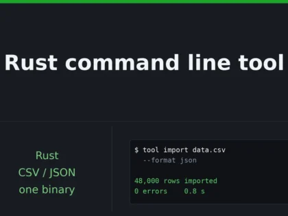 Gagawa ako ng Rust command line tool para i-automate ang mga file, API at naka-iskedyul na gawain