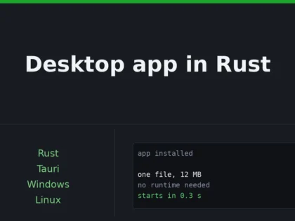 Gagawa Ako ng Magaan na Cross-Platform Desktop App sa Rust at Tauri para sa Windows, macOS at Linux