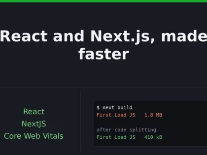 Saya akan memprofilkan aplikasi React atau Next.js Anda dan membuatnya lebih cepat, dengan angka