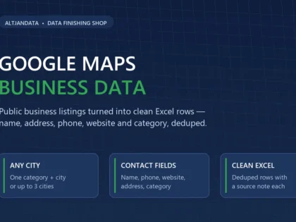 Zinn Finder 91 Izvući ću poslovne podatke s Google karata s kontaktima, telefonima i web-mjestima