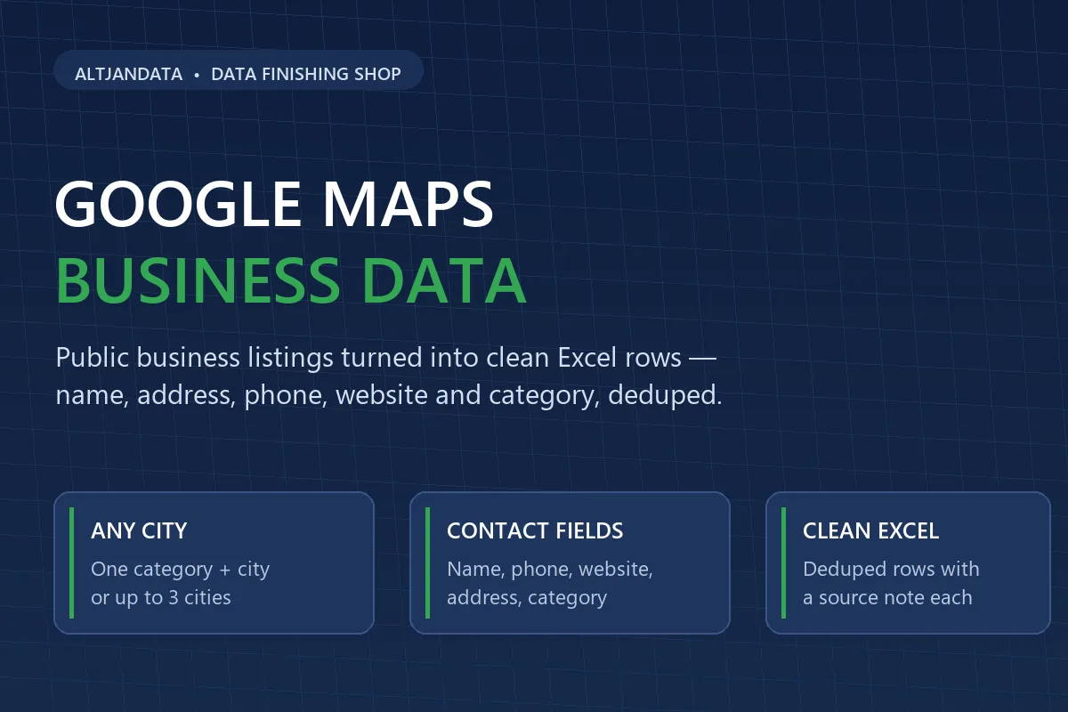 Izvući ću poslovne podatke s Google karata s kontaktima, telefonima i web-mjestima 1 Izvući ću poslovne podatke s Google karata s kontaktima, telefonima i web-mjestima