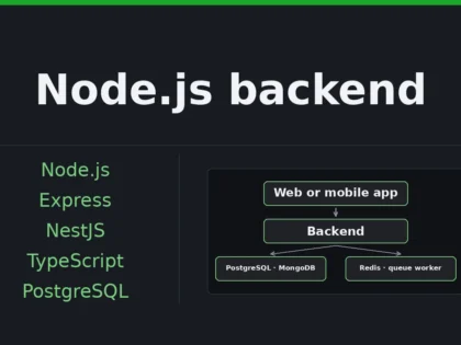 Do t&euml; nd&euml;rtoj nj&euml; backend Node.js me Express ose NestJS