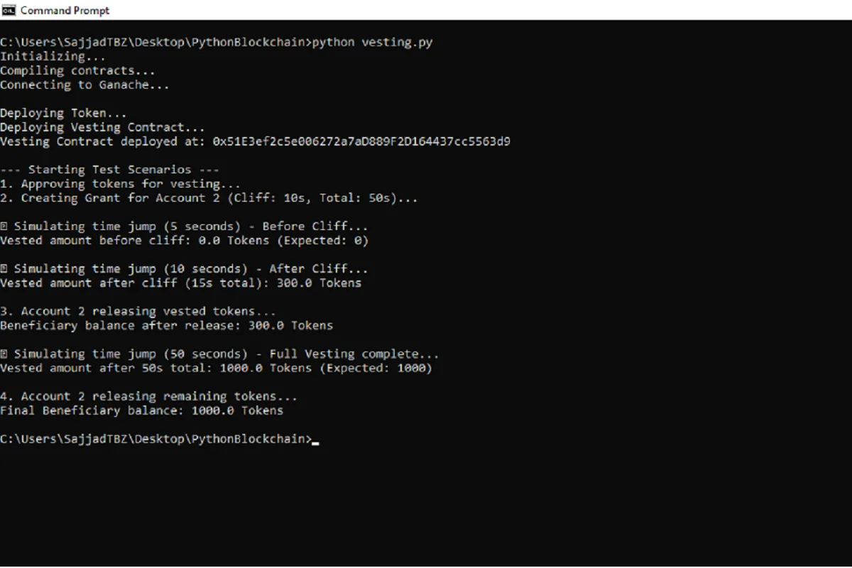 I Will build an Advanced Token Vesting Smart Contract with Cliff and Linear Release 3 » Zinn Hub