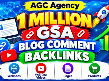 Vytvořím až 1 milion zpětných odkazů z komentářů na blogu GSA pro webové stránky, videa na YouTube a stránky produktů
