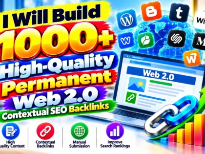 Creer&ograve; pi&ugrave; di 1000 backlink SEO contestuali Web 2.0 permanenti e di alta qualit&agrave;