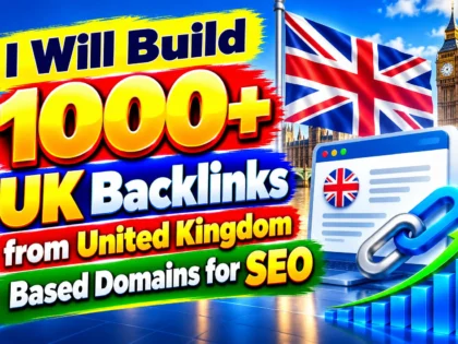 நான் SEO க்காக யுனைடெட் கிங்டம் அடிப்படையிலான டொமைன்களிலிருந்து 1000+ UK பின்தொடர்புகளை உருவாக்குவேன்