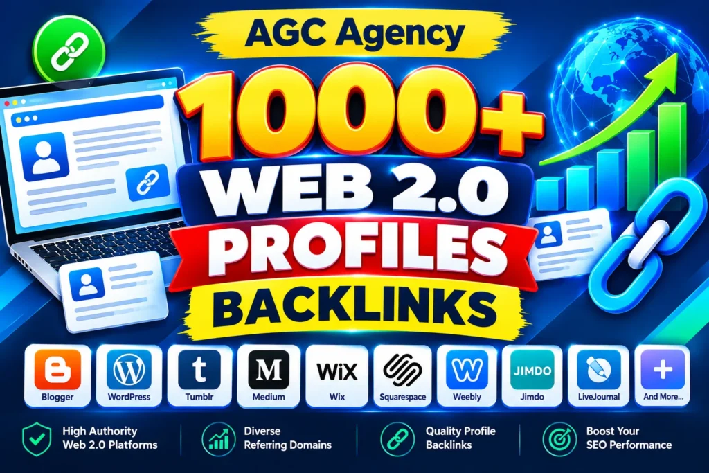 Я создам более 1000 профилей Web 2.0, обратных ссылок, высокоавторитетного SEO-линкбилдинга