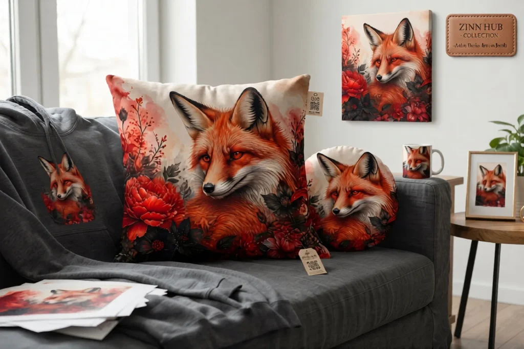I will Create a Sleeping Fox Galaxy Digital Art Print