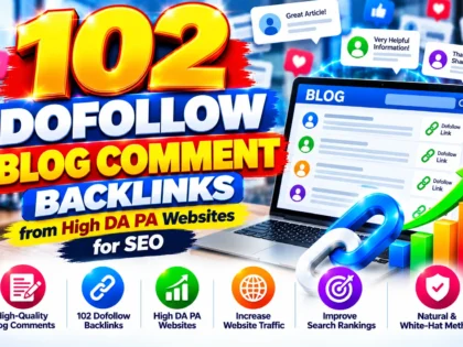 I will Build 102 Dofollow Blog Comment Backlinks from High DA PA Websites for SE 4 I will Build 102 Dofollow Blog Comment Backlinks from High DA PA Websites for SE — available on Zinn Hub
