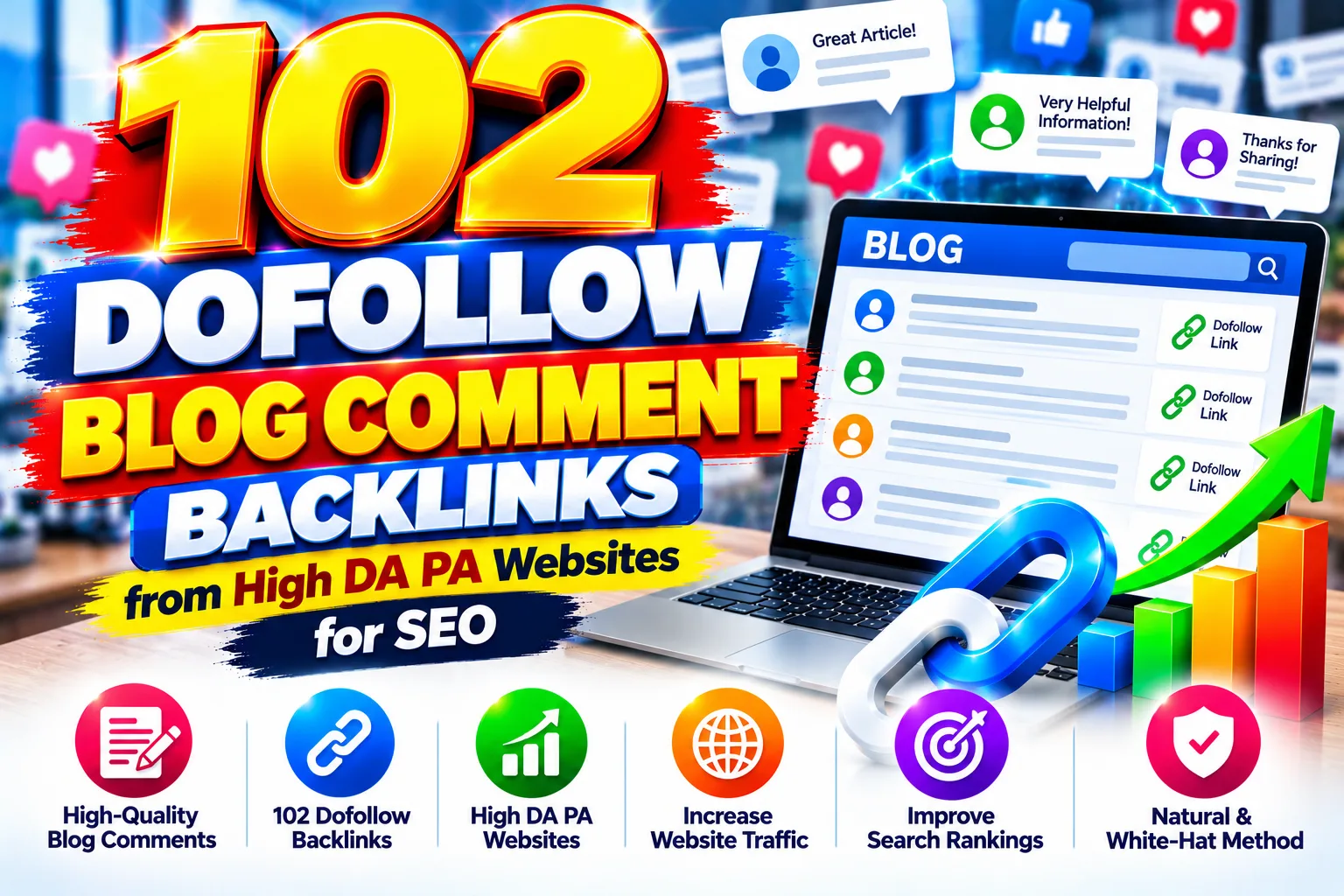 I will Build 102 Dofollow Blog Comment Backlinks from High DA PA Websites for SE 2 I will Build 102 Dofollow Blog Comment Backlinks from High DA PA Websites for SE — available on Zinn Hub