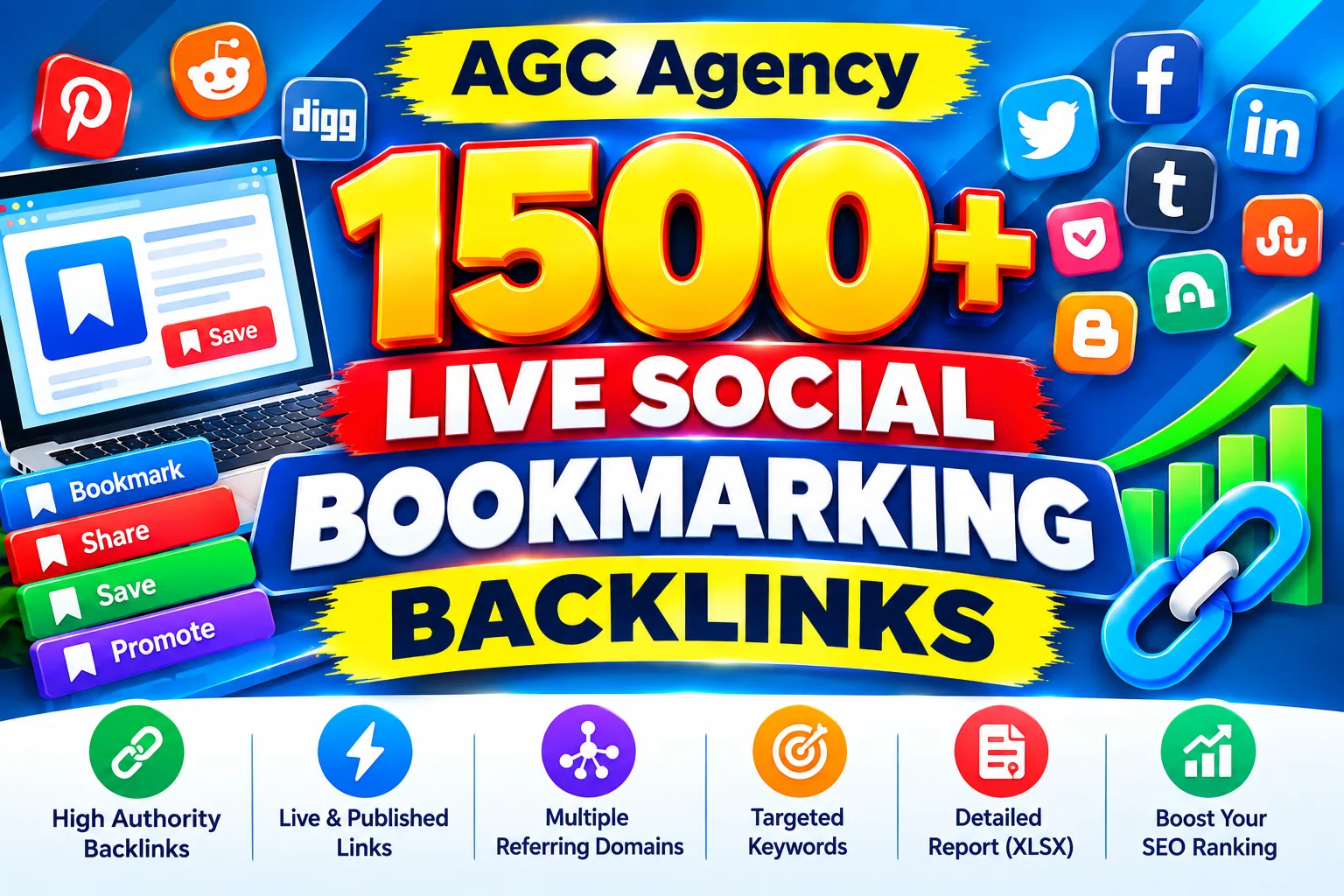 Ich werde sofort 1500+ Live Social Bookmarking Links mit hoher Autorität für SEO Backlinks erstellen 1 Ich werde sofort 1500+ Live Social Bookmarking Links mit hoher Autorität für SEO Backlinks erstellen – Verfügbar auf Zinn Hub
