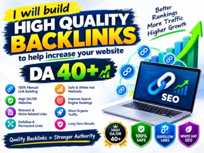 Creer&ograve; backlink di alta qualit&agrave; per aumentare il DA del tuo sito web 40+ &mdash; Disponibile su Zinn Hub