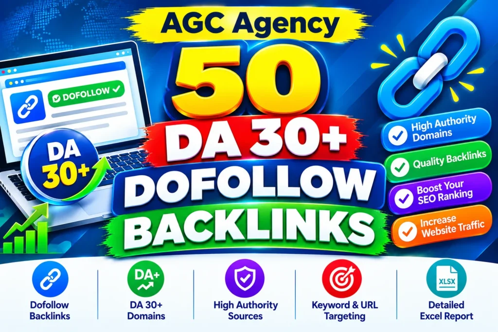 50 DA 30+ Dofollow Backlinks High Authority SEO Link Building ஐ உருவாக்குவேன்