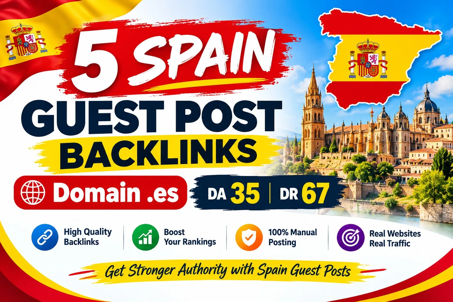 Crearé 5 backlinks de guest post en España en dominios.ES DA 35+ DR 67 1 Crearé 5 backlinks de guest post en España en dominios.ES DA 35+ DR 67