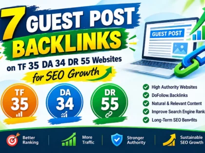 Je vais créer 7 backlinks de publication d'invités sur des sites Web TF 35 DA 34 DR 55 pour la croissance du référencement