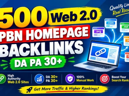 நான் 500 Web 2.0 PBN முகப்புப்பக்க பின்தொடர்புகளை உருவாக்குவேன் DA 30+ PA 30+