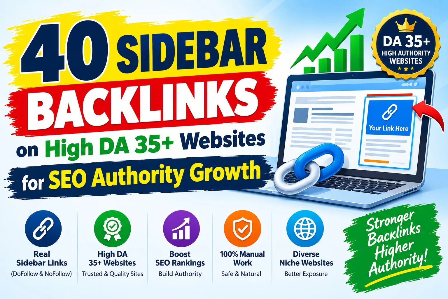 Vou construir 40 backlinks de barra lateral em sites de alto DA 35+ para crescimento de autoridade SEO 1 Vou construir 40 backlinks de barra lateral em sites de alto DA 35+ para crescimento de autoridade SEO