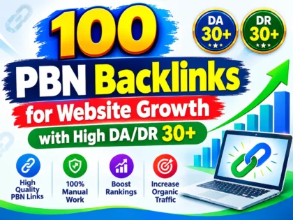 ฉันจะสร้าง 100 PBN Backlinks สำหรับการเติบโตของเว็บไซต์ด้วย DA/DR 30+ &mdash; มีให้บริการบน Zinn Hub