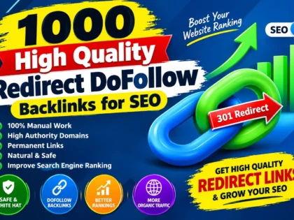 Ich erstelle 1000 hochwertige Redirect DoFollow Backlinks f&uuml;r SEO