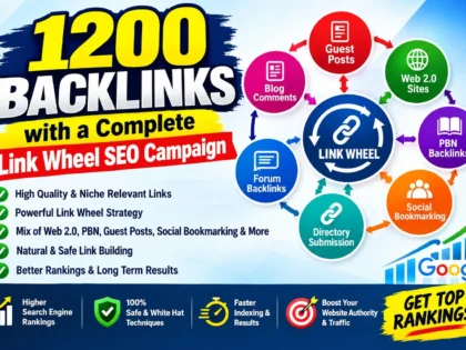I Will Build 1200 to 2500 High DA Backlinks with a Complete Link Wheel SEO Campaign