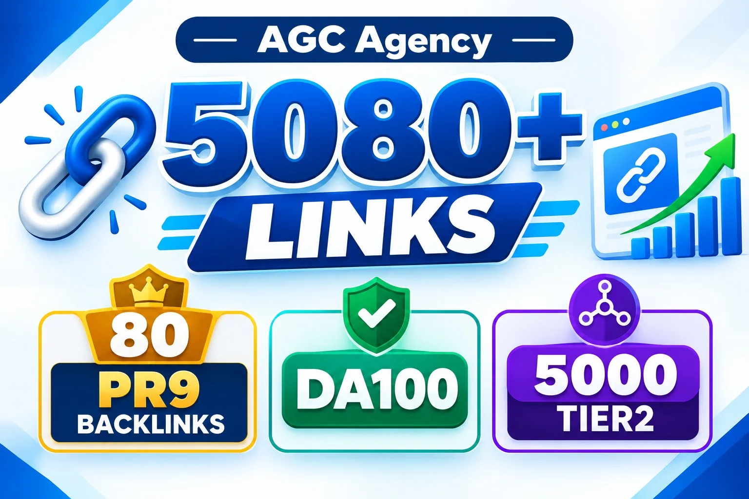 Ich werde 80 High Da Pr9 Backlinks plus 5000 Tier 2 Links für Seo Link Building 1 erstellen Ich werde 80 hochwertige DA PR9 Backlinks plus 5000 Tier 2 Links für den SEO-Linkaufbau erstellen