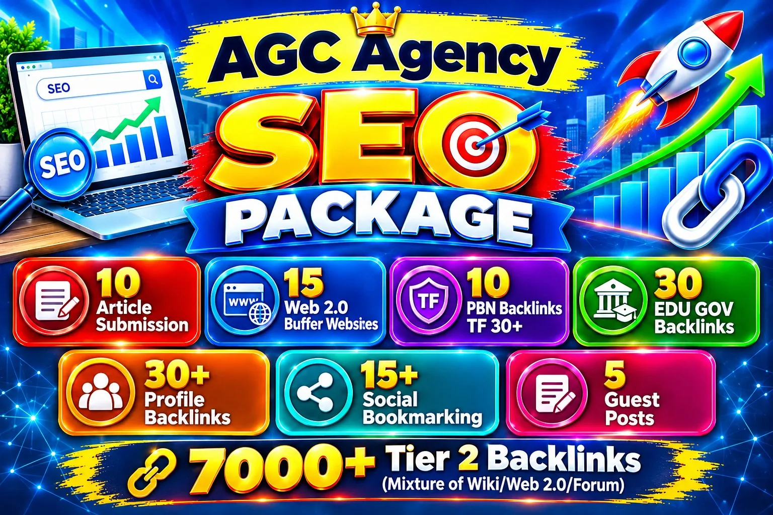 ខ្ញុំនឹងបង្កើត 7000 Tier 2 SEO Backlinks ជាមួយ EDU GOV, PBN, Web 2.0 និង Guest Posts សម្រាប់ Authority 2 Zinn Hub